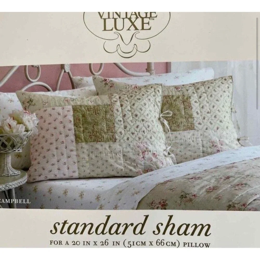 Pair Of Vintage Luxe Standard Shams